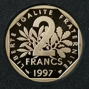 2 FRANCS SEMEUSE 1997 BE BELLE EPREUVE 6436 Ex. FRANCE / UNC ISSUE DU COFFRET - Foto 1 di 2