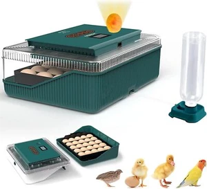 25 Eier Inkubator Digital Vollautomatische Brutmaschine Automatisch Wasserzufuhr - Bild 1 von 15