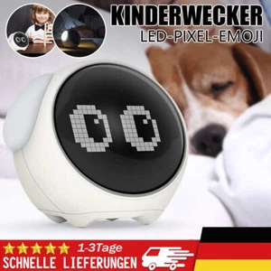 LED Digital Kinderwecker,Emoji Wecker für Mädchen Jungen Kinder Nachtlichter Uhr - Bild 1 von 14