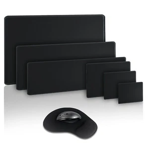 Silmo Mauspad schwarz KLEIN bis RIESIG Mousepad Büro Gaming Homeoffice Mausmatte - Bild 1 von 20