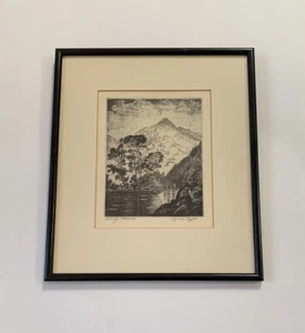 Lyman Byxbe “ Silvery Colorado" Vintage Etching, Signed, Matted & Framed! 13x11” - Picture 1 of 8