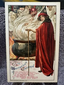 HALLOWEEN POSTCARD JOHN WINSCH C33 - Picture 1 of 2