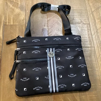 New Without Tag Nautica Black & White Crossbody Bag W/ Adjustable Strap - Image 1 of 4