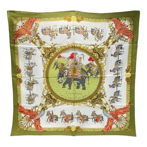 HERMES Carre 90 CAPARACONS DE LA FRANCE ET L'INDE Horse Decoration Scarf - Picture 1 of 6