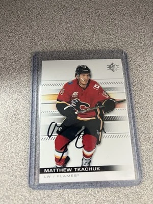 Signed Matthew Tkachuk 2019-20 Upper Deck SP Authentic #74  - Image 1 of 2