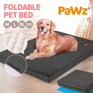 Pawz Pet Dog Calming Bed memory Foam mat Orthopedic Foldable Washable Black - Picture 1 of 60