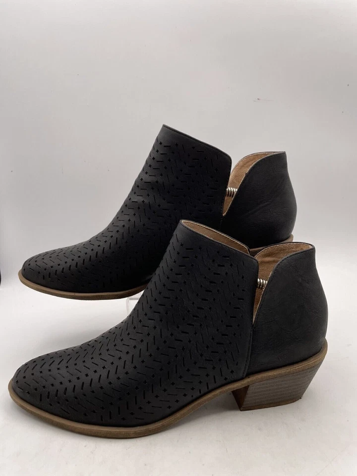 LifeStride Payton Ankle Boot Women's Sz 9.5 Black Leather Almond Toe Block Heel - Image 1 of 4