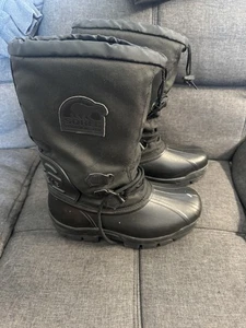 Sorel Snowbear Canada Mens Black Tall Insulated Winter Snow Boots Size 10 - Picture 1 of 9