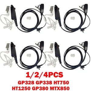 1/2/4 pieza para auricular acústico y PTT del FBI para Motorola HT750 HT1250 GP380 MTX850 - Imagen 1 de 17