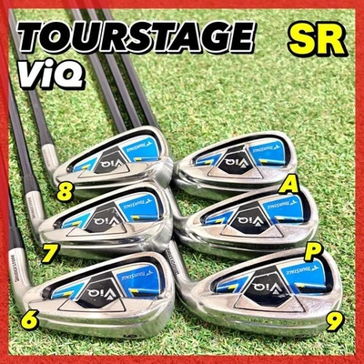 TourStage VIQ irons #6-9,Pw,Aw(6Clubs)/TV-01i genuine carbon/Flex:Stiff Regular - Image 1 of 4