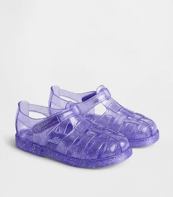 Baby Gap Sandals Toddler Size 9 Purple Jelly Violet Glitter Sparkle NWT - Image 1 of 4
