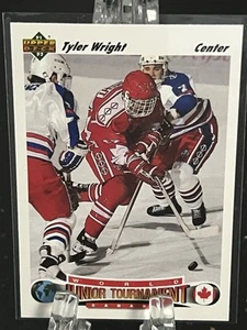 TYLER WRIGHT----1991-92 UPPER DECK-----ROOKIE----TEAM CANADA - Picture 1 of 2