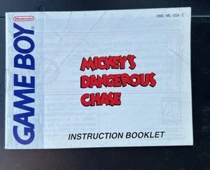 Mickey's Dangerous Chase Nintendo Gameboy Instruction Booklet Only! No Game! - Picture 1 of 3