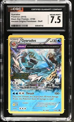 CGC 7.5 Gyarados Ancient Origins Prerelease XY60 Staff Pokemon Card - Image 1 of 2