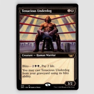 Tenacious Underdog - SNC #345 Rare - NM / Mint New Capenna Single - Picture 1 of 2