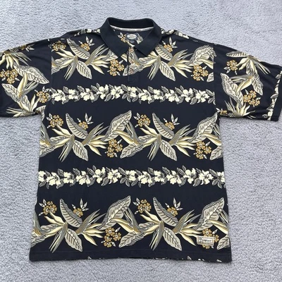 Tommy Bahama Hawaiian Shirt Mens XL Vintage 90s Old Tag Floral Beach Tiki Lounge - Image 1 of 4
