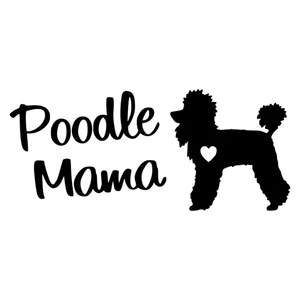 poodle mama Vinyl Decal Choose Size and Color - Foto 1 di 4