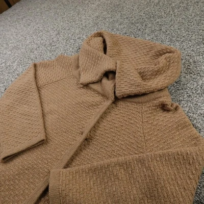 Cárdigan Banana Republic Suéter Mujer S Beige Marrón Merino Cachemira Capucha Cuello Foto 1 de 4