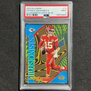 2024 Panini Illusions Illusionists Light Blue /299 Patrick Mahomes II #12 PSA 9 - Picture 1 of 2