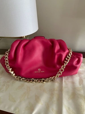 MICHAEL KORS NOLA XL ТРАНСФОРМИРУЕМЫЙ КЛАТЧ РУБИНОВЫЙ КРАСНЫЙ НОВЫЙ С ЯРЛЫКАМИ 30S2L7NC4V розовый - Изображение 1 из 3