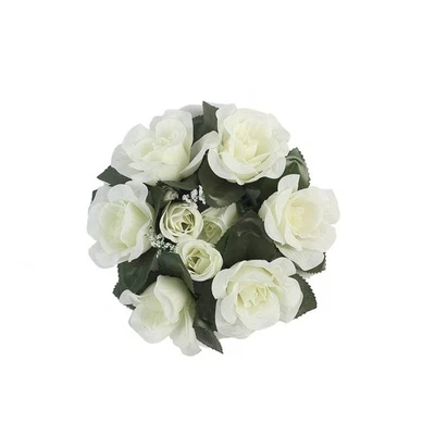 4 pcs Silk ROSES Flowers Candle Rings Wedding Tabletop Centerpieces Decorations - Image 1 of 2