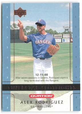 2002 Upper Deck Ovation Alex Rodriguez #113 Texas Rangers - Image 1 of 2