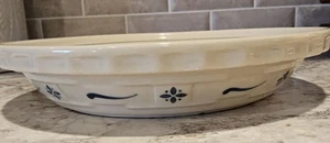Longaberger Keramik Gewebt Traditionen 10" Kuchenplatte Backform Heritage Blau - Bild 1 von 4
