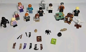 Menge 12 Harry Potter Lego Minifiguren + Zubehör Zauberstab Hedwig Bücher Dementor - Bild 1 von 7