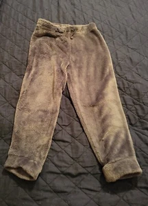Jumping Beans Girls Joggers 5T Gray Faux Fur Soft Drawstring Stretchy Waistband - Picture 1 of 7