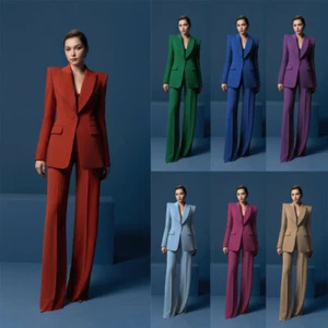 Elegant Women's Suits Formal Wedding Ladies Work Wear Evening Party Coat Pants - Picture 1 of 24