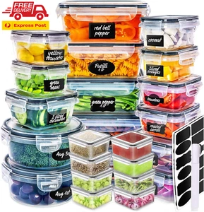 24 Pack Food Storage Containers with Airtight Lids, Meal Prep Containers, Bento - Picture 1 of 7