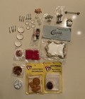 VINTAGE LOT  DOLLHOUSE MINIATURES 1” SCALE?  METAL, KITCHEN WARE, FOOD ETC.