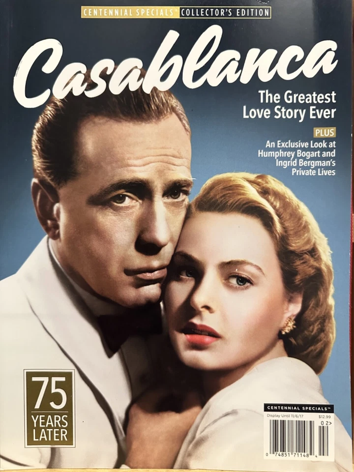 Casablanca Centennial Magazine 75 Years Later Greatest Love Story Bogart - Image 1 of 1