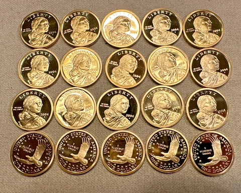 2004 S Proof Sacagawea Native American Dollar 20pc Roll Cover