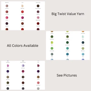 NEW Big Twist Value Yarn - Most of the 68 Colors Available - Picture 1 of 4