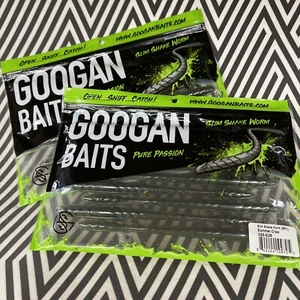 (2) GOOGAN BAITS 6.5" SLIM SHAKE WORM (9PK) SUMMER CRAW - FAST SHIPPING! - Picture 1 of 3