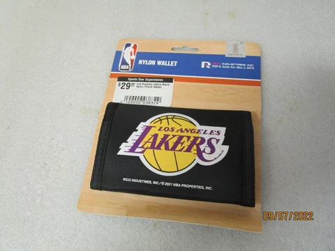 NEW! NBA Los Angeles Lakers Printed Tri-Fold Nylon Wallet by Rico Industries Cover