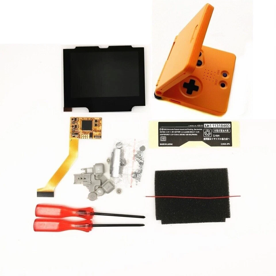 V2 IPS Screen LCD Kits Backlight LCD Screen 5 Levels For Gameboy Advance SP GBA - Image 1 of 4