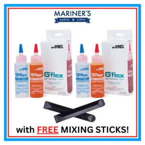 WEST SYSTEM G/Flex 650 Epoxy (2-4oz) - TWO PACK - With FREE Mixing Sticks ! - Bild 1 von 1