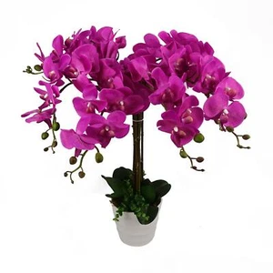 Arbusto de lujo artificial orquídea rosa 85 cm arbusto orquídea lote de flores - Imagen 1 de 4