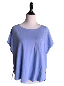 Athleta Cinch Top Womens M Lavender Short Sleeve Boxy oversized Tee - Picture 1 of 8