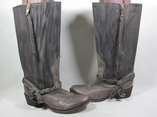 Corral Boots Braided Belt Cowboy Boot Women size 8 Gray