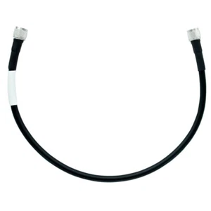 50 ft Bolton 400 Low Loss Cable | N-Male to N-Male PE Black Jacket - Picture 1 of 2