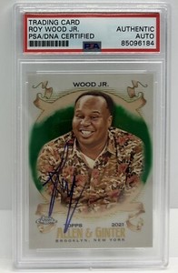 Roy Wood Jr Signed 2021 Allen Ginter Chrome Green Card 203 /99 Comedian Auto PSA