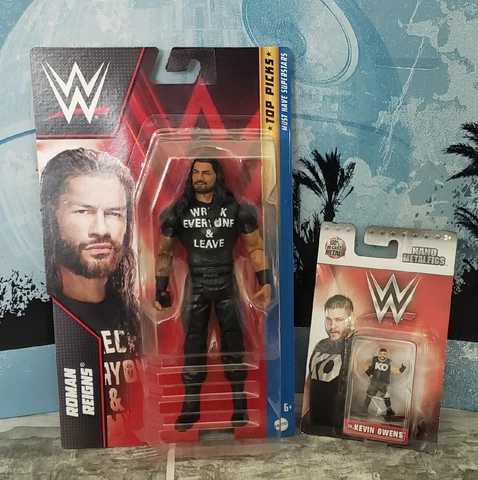 WWE Top Picks Roman Reigns Figure Must Have Superstars Kevin Owens Mini Figure Cover