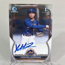 2023 Bowman Chrome Yonatan Henriquez Auto Autograph Card #CPA-YHE Baseball MLB