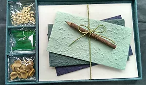 Exquisite Gift Letter/Writing Stationery Set/Handmade Mulberry Paper/Shamrock - Picture 1 of 5