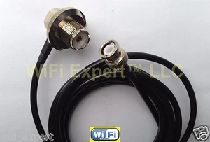 BNC male to SO239 UHF female bulkhead right angle for car radio antenna RF cable - Picture 1 of 5