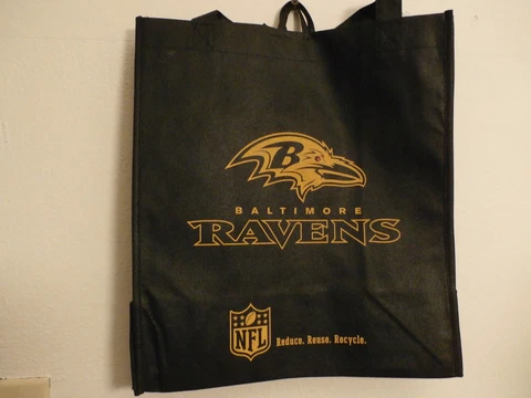 Baltimore Ravens Reusable Cloth Fabric Shopping Bag Tote new Cover