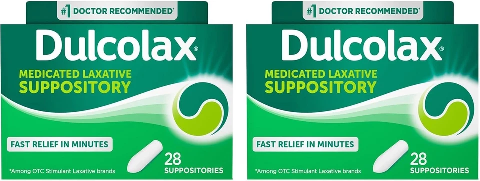 Dulcolax Medicated Laxative Suppositories 4 Count